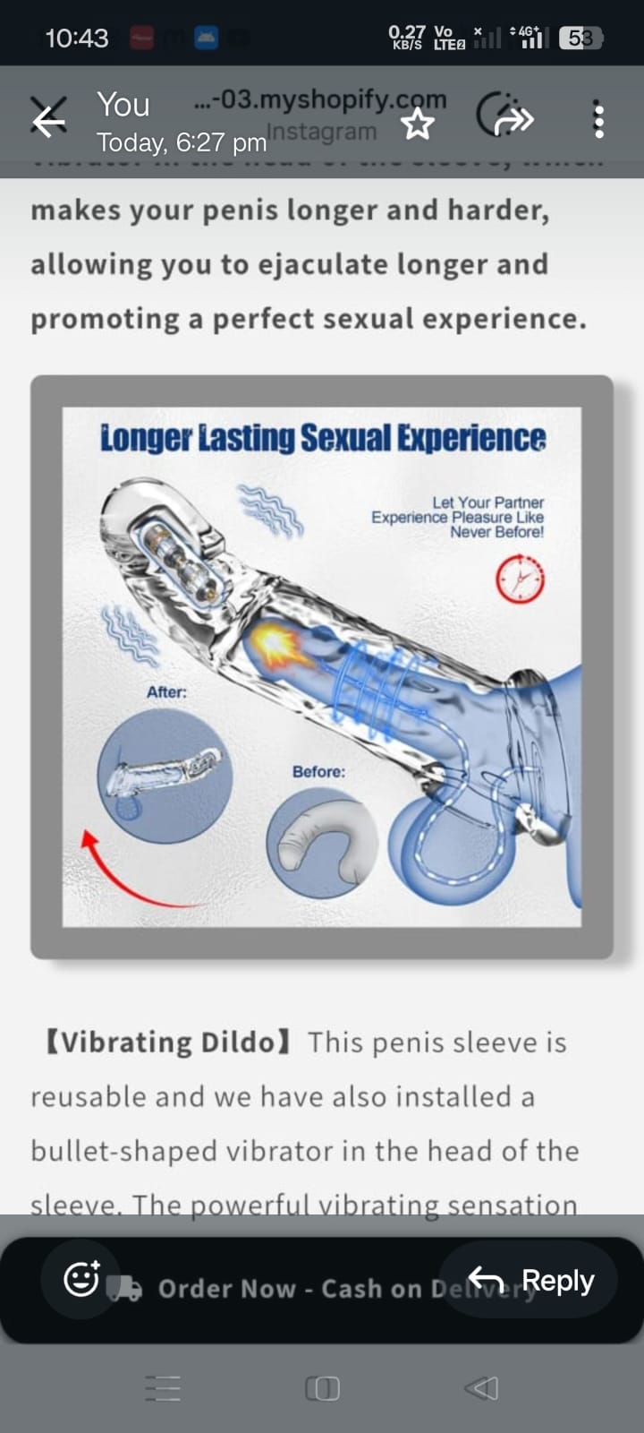 6 Inch BT Condom with Reusable Man Condom - Desirex360