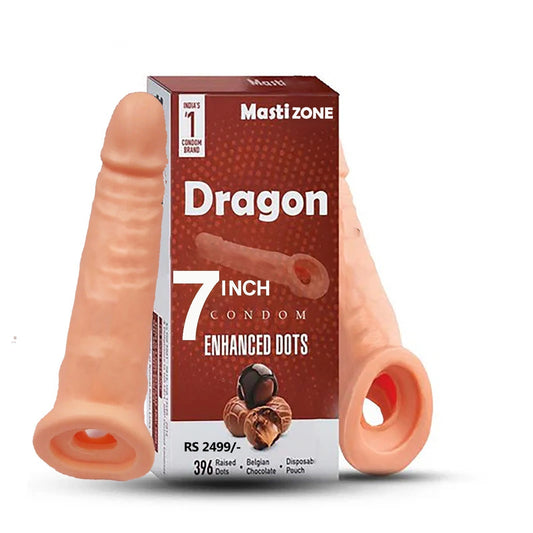 7 Dragon Condom with Realistic Texture 7 inch Reusable Man Condom - Desirex360